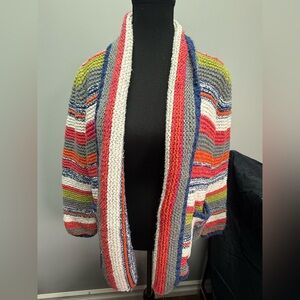 Habitat Colorful Heavy Knit Cardigan Size Small